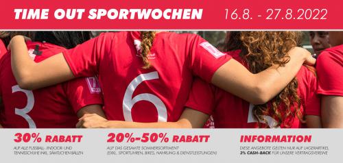 Aktion: SPORT SHOP TIME OUT USTER 16. – 27. AUGUST 2022